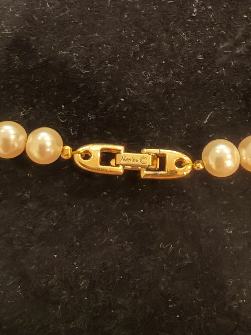 Vintage Napier Cabochon Pearl Necklace